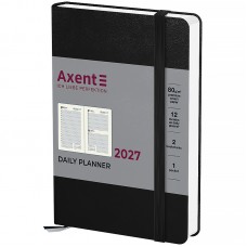 Щоденник датований 2027 AXENT A6 Pocket Strong 8833-27-01, чорний на гумці (104х146мм) /8833-27-01-A/