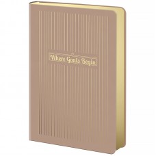 Щоденник датований 2027 AXENT A5 Partner Mellow 8823-27-2 Where goals begin, бежевий (145х210мм) /8823-27-2-A/