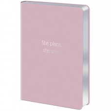 Щоденник датований 2027 AXENT A5 Partner Mellow 8823-27-5 She plans She wins, рожевий (145х210мм) /8823-27-5-A/