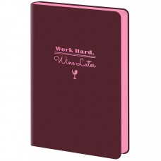 Щоденник датований 2027 AXENT A6 Pocket Mellow 8828-27-3 Work hard, бордовий (101х146мм) /8828-27-3-A/