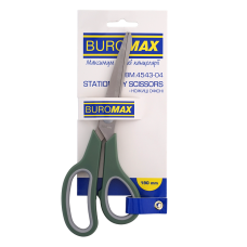 Ножиці BUROMAX 4543-04 19см руч. з гумов. вставками (12) /BM.4543-04/