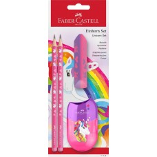 Олівець графітовий Faber-Castell 111518 UNICORN PINK HB 2шт+гумка+чинка /111518/