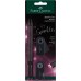 Олівець графітовий Faber-Castell 118296 GRIP 2001 B Sparkle Black Rose 2шт+ластик+чинка /118296/