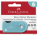Чинка пластик. Faber-Castell 182770 Sleeve, з контейнером 2 отв., у чохлі бірюзово-чорна, для шульги (12) /182770/
