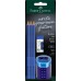 Олівець графітовий Faber-Castell 217083 GRIP Blue 2001 B 3шт+ластик+чинка /217083/