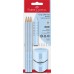 Олівець графітовий Faber-Castell 580074 GRIP Sky Blue 2001 B 3шт+ластик+чинка /580074/