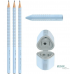 Олівець графітовий Faber-Castell 580074 GRIP Sky Blue 2001 B 3шт+ластик+чинка /580074/