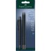 Набір Faber-Castell 241124 Ручка кулькова авт. Poly Ball Urban Black+2шт. графітових олівця Black (у блістері) /241124/