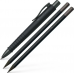 Набір Faber-Castell 241124 Ручка кулькова авт. Poly Ball Urban Black+2шт. графітових олівця Black (у блістері) /241124/