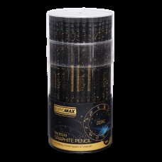 Олівець графітовий BUROMAX 8529 HB з гумкою, BLACK ZODIAC (100) /BM.8529/
