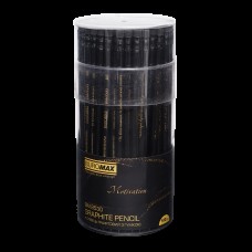 Олівець графітовий BUROMAX 8530 HB з гумкою, MOTIVATION, Black (100) /BM.8530/