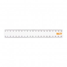 Лінійка пласт. 20см YES 370731 Orange Line, прозора (48) /370731/