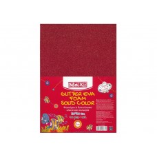 Фоаміран з блискітками 20х30см, 2мм MAXI 61620-03 червоний (10арк. в уп.) (ціна за 1 аркуш) /MX61620-03/