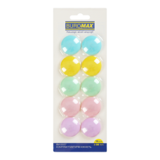 Магніти BUROMAX 10шт. 3см 0037, НІЖНІСТЬ /BM.0037/