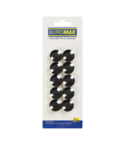 Магніти BUROMAX 10шт. 2см 0042, BLACK /BM.0042/