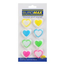 Магніти BUROMAX  8шт. 3см 0047, LOVE /BM.0047/