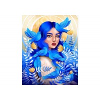 Алмазна мозаїка SANTI 954446 "Вільна Українка" 40*50см на підрамнику /954446/