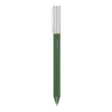 Ручка гелева авт. BUROMAX 83102-04 PRESTIGE SILVER 0,5мм синя, корпус зелений (12) /BM.83102-04/