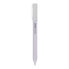 Ручка гелева авт. BUROMAX 83102-43 PRESTIGE SILVER 0,5мм синя, корпус зефірний (12) /BM.83102-43/