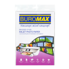 Фотопапір глянцевий А4, 200г/м, 100арк. BUROMAX 2220-5100 (12) /BM.2220-5100/