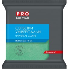 Серветка д/прибирання PROService віскозна зелена (10шт.в уп.) (30х38см) (20)