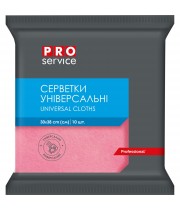 Серветка д/прибирання PROService віскозна рожева (10шт.в уп.) (30х38см) (20)