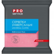 Серветка д/прибирання PROService віскозна рожева (10шт.в уп.) (30х38см) (20)