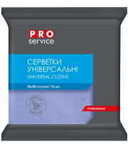 Серветка д/прибирання PROService віскозна синя (10шт.в уп.) (30х38см) (20)