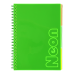 Книга канц. на спір. А4 120арк. # офс. BUROMAX NEON, пласт.обкл. з розділ. та перфорацією, зелена /BM.24349911-04/