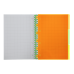 Книга канц. на спір. А4 120арк. # офс. BUROMAX NEON, пласт.обкл. з розділ. та перфорацією, зелена /BM.24349911-04/