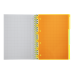 Книга канц. на спір. А4 120арк. # офс. BUROMAX NEON, пласт.обкл. з розділ. та перфорацією, жовта /BM.24349911-08/