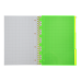 Книга канц. на спір. А4 120арк. # офс. BUROMAX NEON, пласт.обкл. з розділ. та перфорацією, жовта /BM.24349911-08/