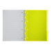 Книга канц. на спір. А4 120арк. # офс. BUROMAX NEON, пласт.обкл. з розділ. та перфорацією, жовта /BM.24349911-08/