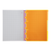 Книга канц. на спір. А4 120арк. # офс. BUROMAX NEON, пласт.обкл. з розділ. та перфорацією, рожева /BM.24349911-10/