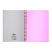 Книга канц. на спір. А4 120арк. # офс. BUROMAX NEON, пласт.обкл. з розділ. та перфорацією, рожева /BM.24349911-10/
