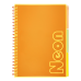 Книга канц. на спір. А4 120арк. # офс. BUROMAX NEON, пласт.обкл. з розділ. та перфорацією, помаранчева /BM.24349911-11/