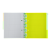 Блокнот BUROMAX B5 на спір. пласт. обкл. з розділ. та перф. 120арк. NEON зелений /BM.24359911-04/