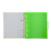 Блокнот BUROMAX B5 на спір. пласт. обкл. з розділ. та перф. 120арк. NEON жовтий /BM.24359911-08/