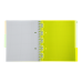 Блокнот BUROMAX B5 на спір. пласт. обкл. з розділ. та перф. 120арк. NEON жовтий /BM.24359911-08/