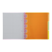Блокнот BUROMAX B5 на спір. пласт. обкл. з розділ. та перф. 120арк. NEON рожевий /BM.24359911-10/