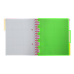 Блокнот BUROMAX B5 на спір. пласт. обкл. з розділ. та перф. 120арк. NEON рожевий /BM.24359911-10/