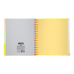 Блокнот BUROMAX B5 на спір. пласт. обкл. з розділ. та перф. 120арк. NEON помаранчевий /BM.24359911-11/