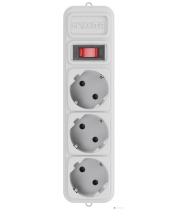 Фільтр мережевий Maxxter 3 роз.+вимик. 1,8м white /SPM3-G-6G/