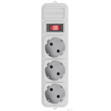Фільтр мережевий Maxxter 3 роз.+вимик. 1,8м white /SPM3-G-6G/