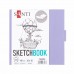 Скетчбук SANTI 743492 тв.обкл. PU 12х12см, 100арк. 110г/м, фіолетовий з карманом (для графіки) /743492/
