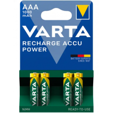 Акумулятор VARTA AAA HR03 1000 mAh Recharge Accu Power  4шт/упак. (ціна за уп)