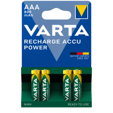 Акумулятор VARTA AAA HR03  800 mAh Recharge Accu Power  4шт/упак. (ціна за уп)