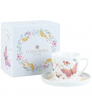 Чашка керамічна AXENT 2181-3-A-TR Turnowsky, Fairy Garden 250мл, з блюдцем (набір) /2181-3-A-TR/