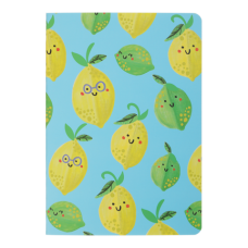 Блокнот BUROMAX А5 32арк. FRUITS 24822103-14 блакитний, обкладинка прошита (клітинка) (12) /BM.24822103-14/