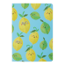 Блокнот BUROMAX А5 32арк. FRUITS 24822103-14 блакитний, обкладинка прошита (клітинка) (12) /BM.24822103-14/